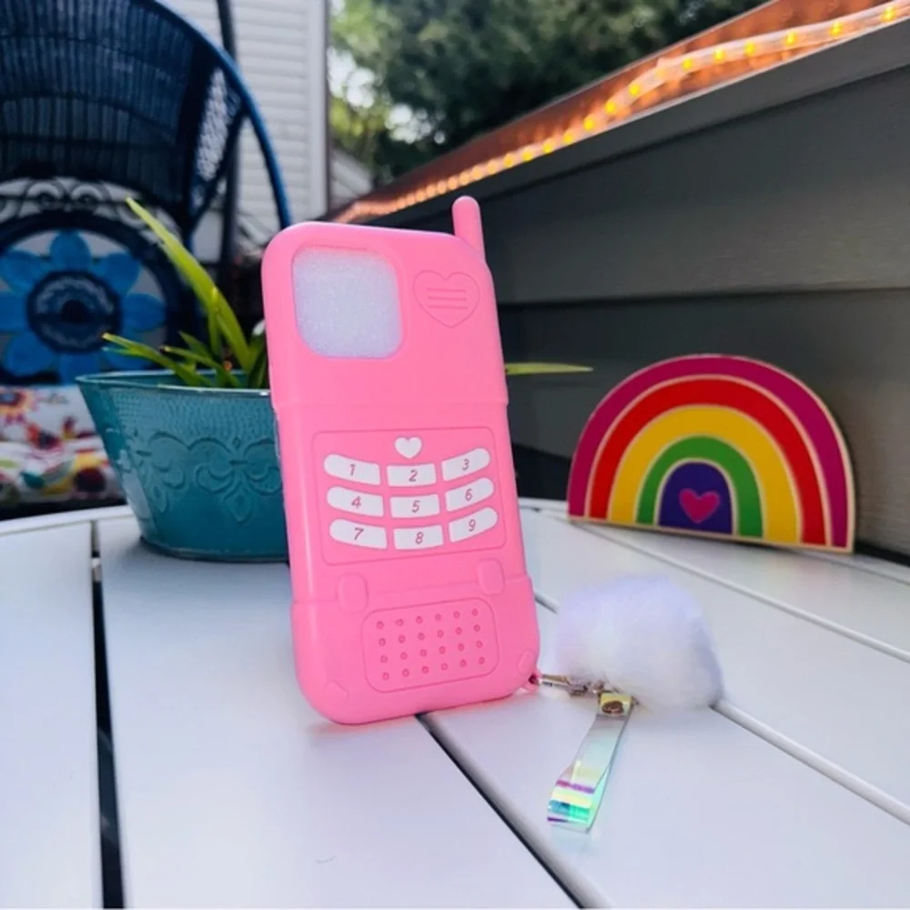iPhone 14 pro max girly Barbie pink phone case